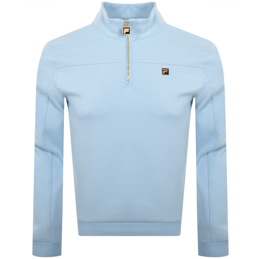 Image number 1 for Fila Vintage Kevin Half Zip Sweatshirt Blue