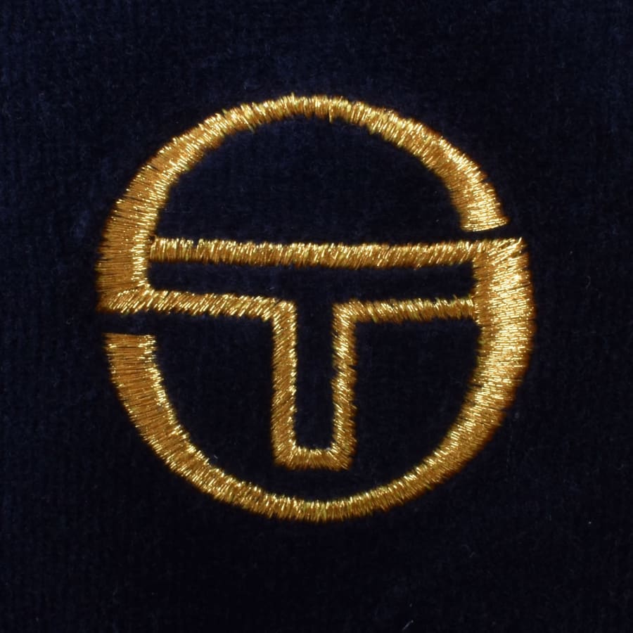 Image number 4 for Sergio Tacchini Slice Velour Shorts Navy