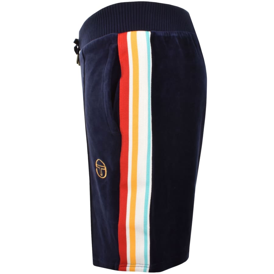 Image number 5 for Sergio Tacchini Slice Velour Shorts Navy