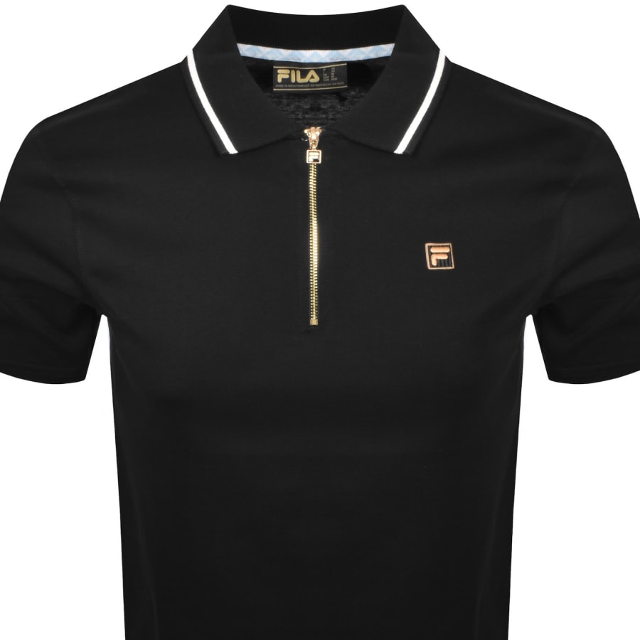 Image number 2 for Fila Vintage Lemar Polo T Shirt Black