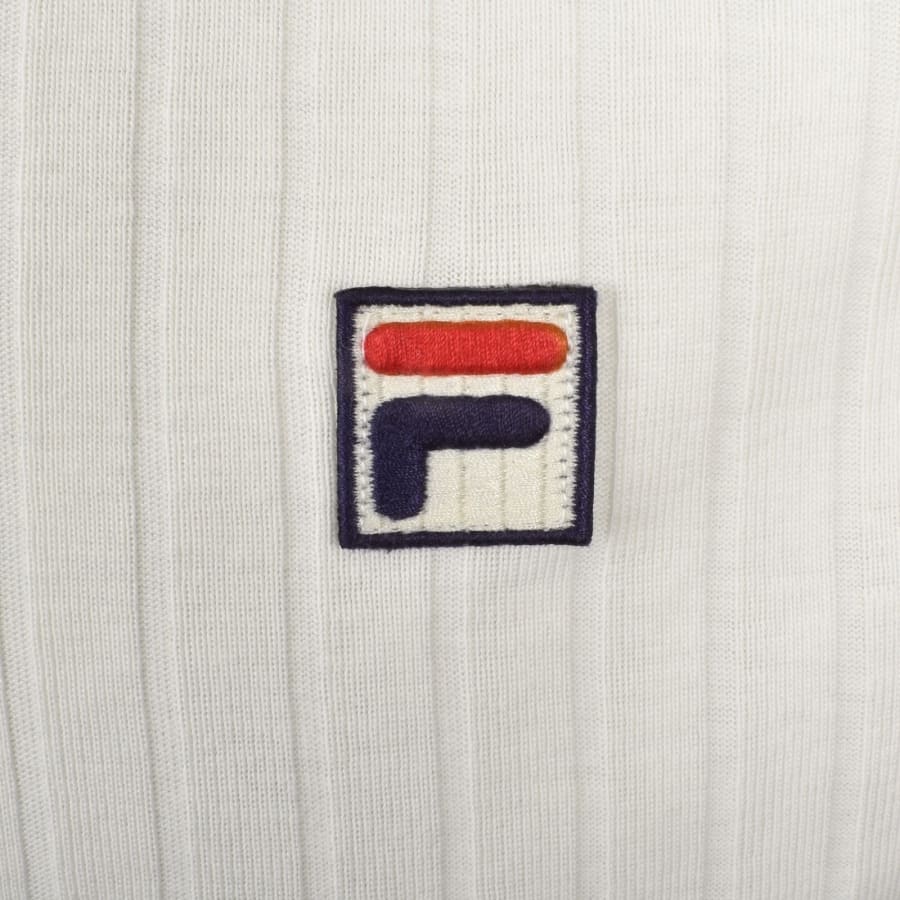 Image number 3 for Fila Vintage Blake Polo T Shirt Off White