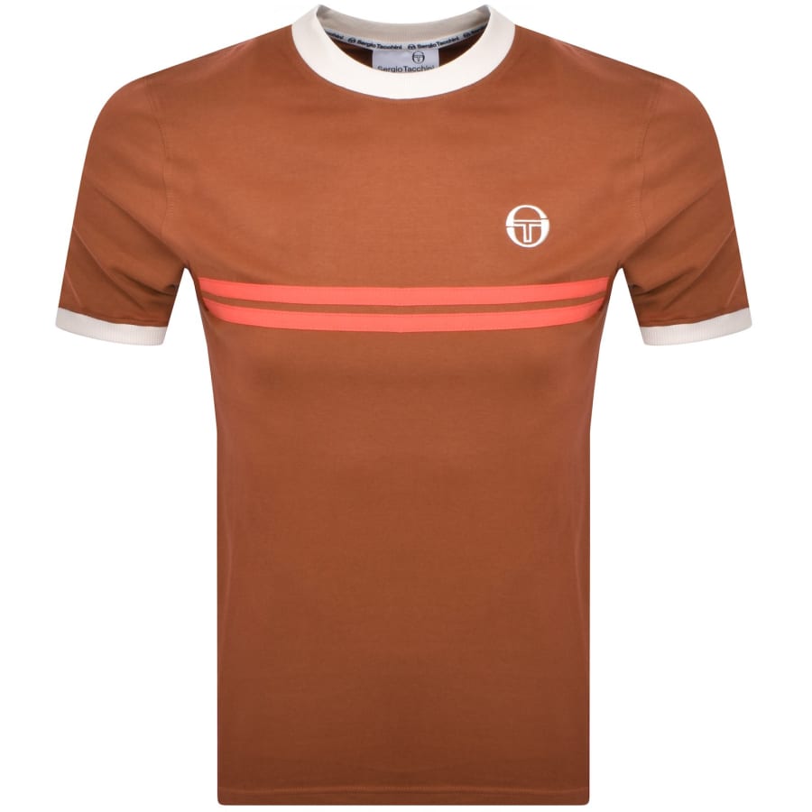 Image number 1 for Sergio Tacchini Supermac T Shirt Brown