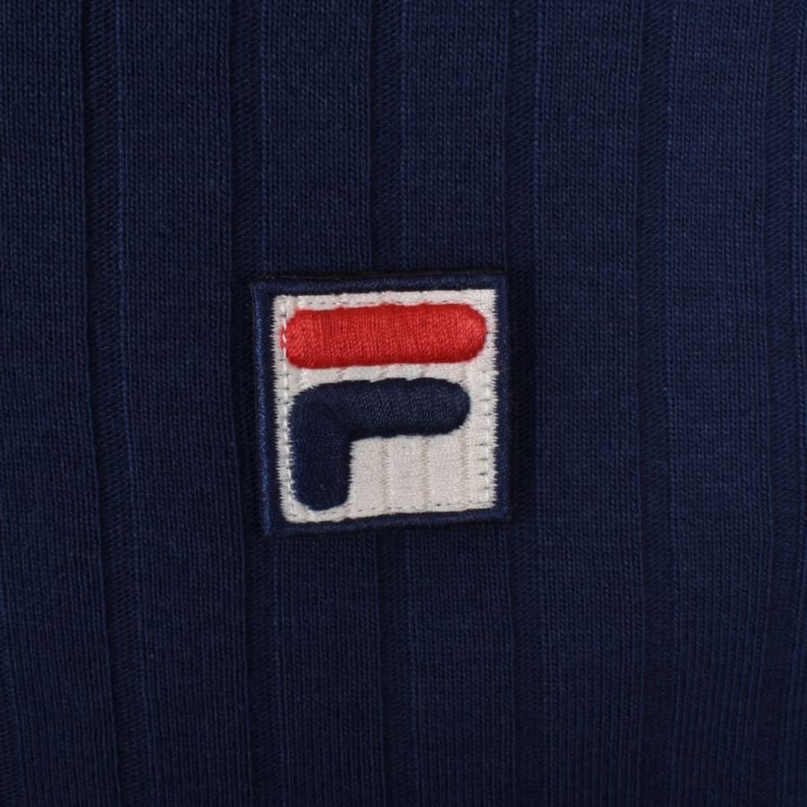 Image number 3 for Fila Vintage Blake Polo T Shirt Navy