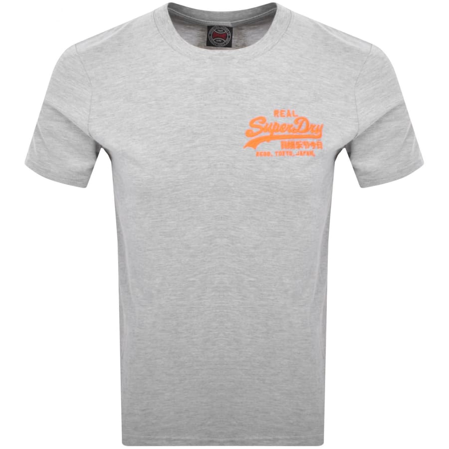 Image number 1 for Superdry Embroidered T Shirt Grey
