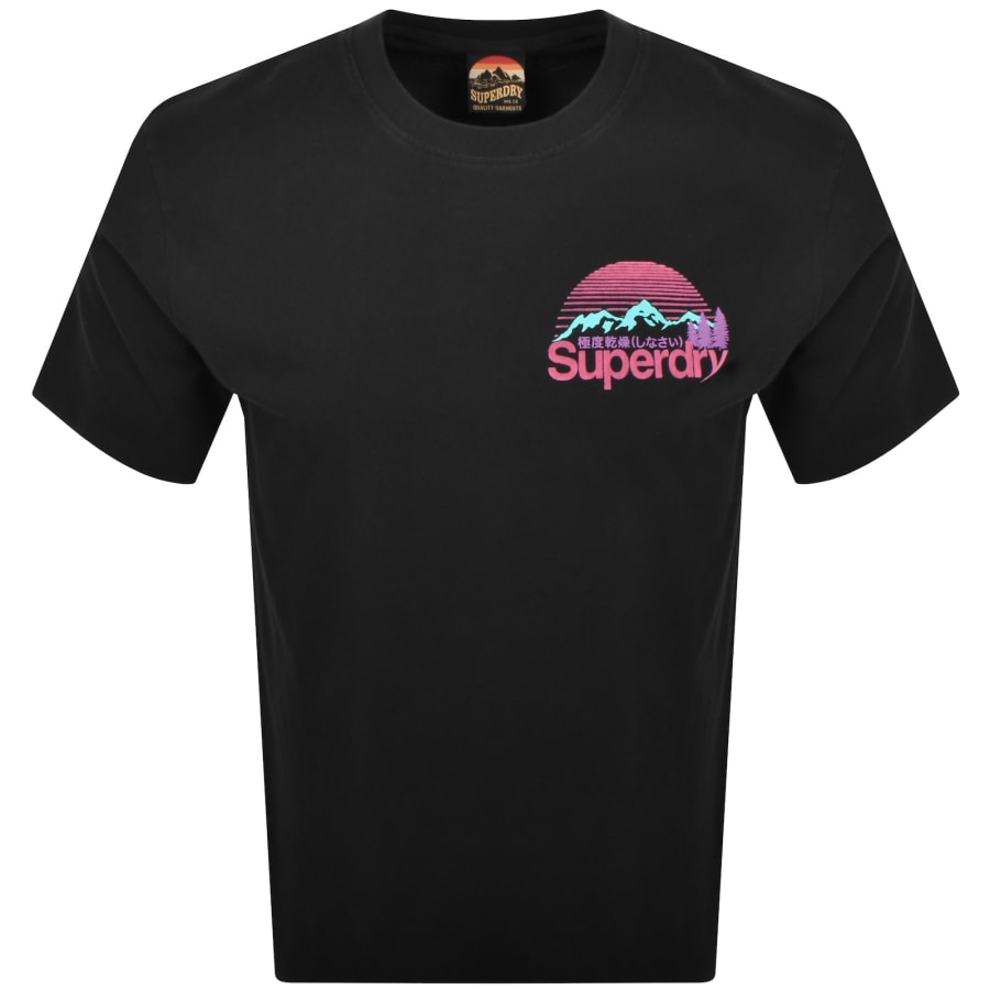 Image number 2 for Superdry Logo Great Outdoors T Shirt Black