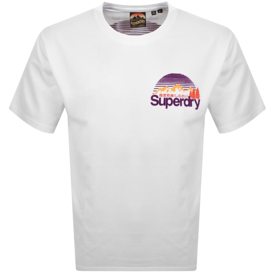 Image number 2 for Superdry Logo Great Outdoors T Shirt White