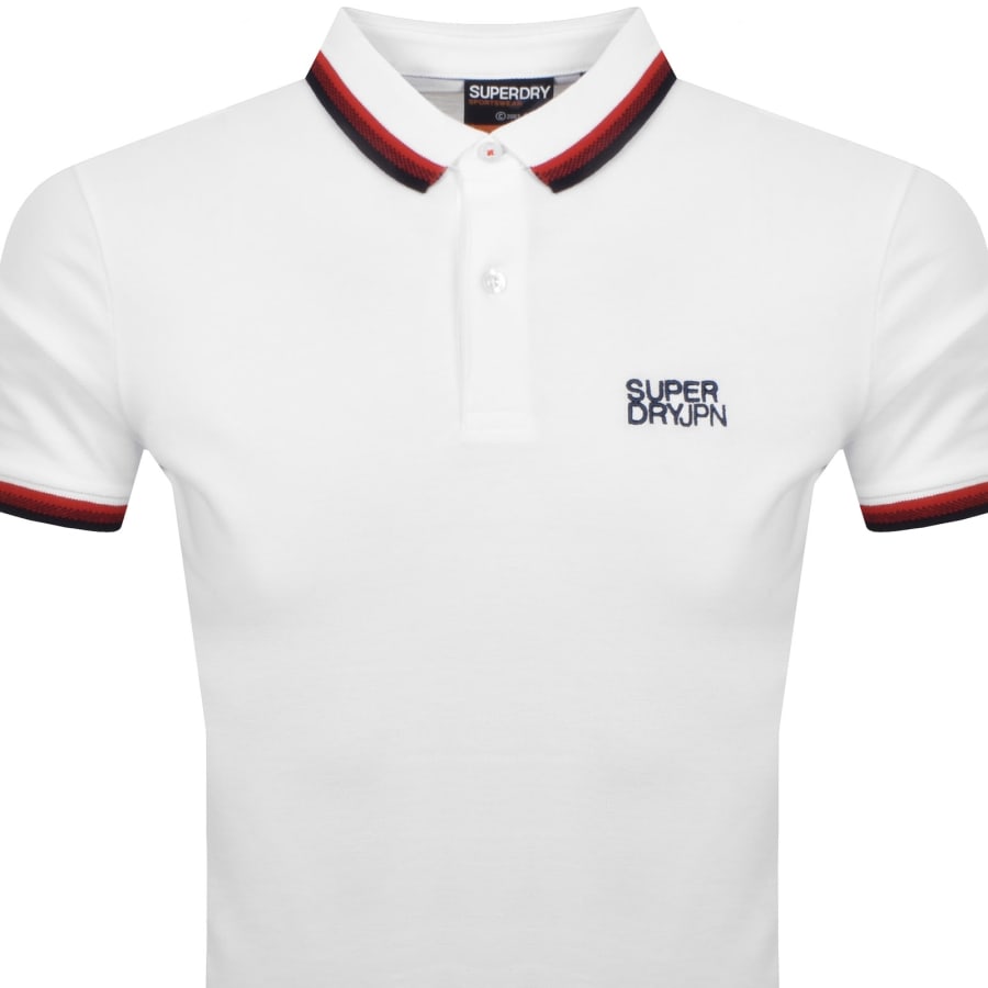 Image number 2 for Superdry Tipped Polo T Shirt White
