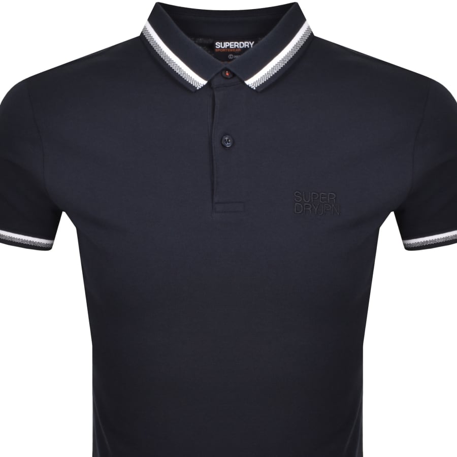 Image number 2 for Superdry Tipped Polo T Shirt Navy