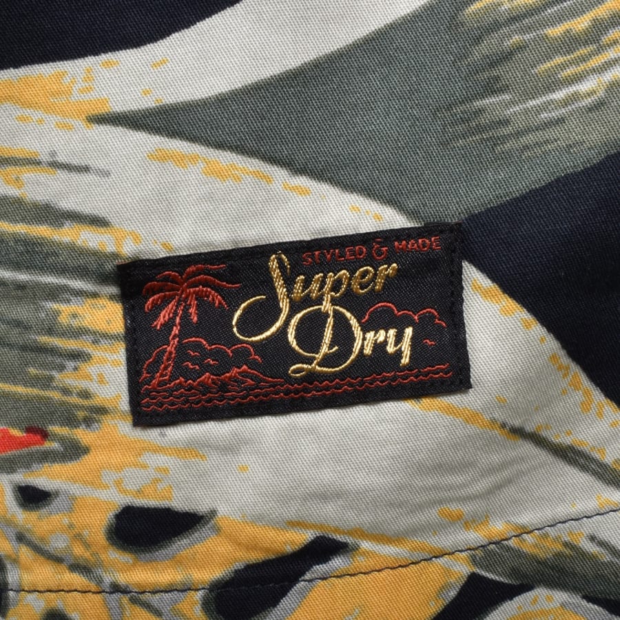 Image number 3 for Superdry Short Sleeved Hawaiian Shirt Navy