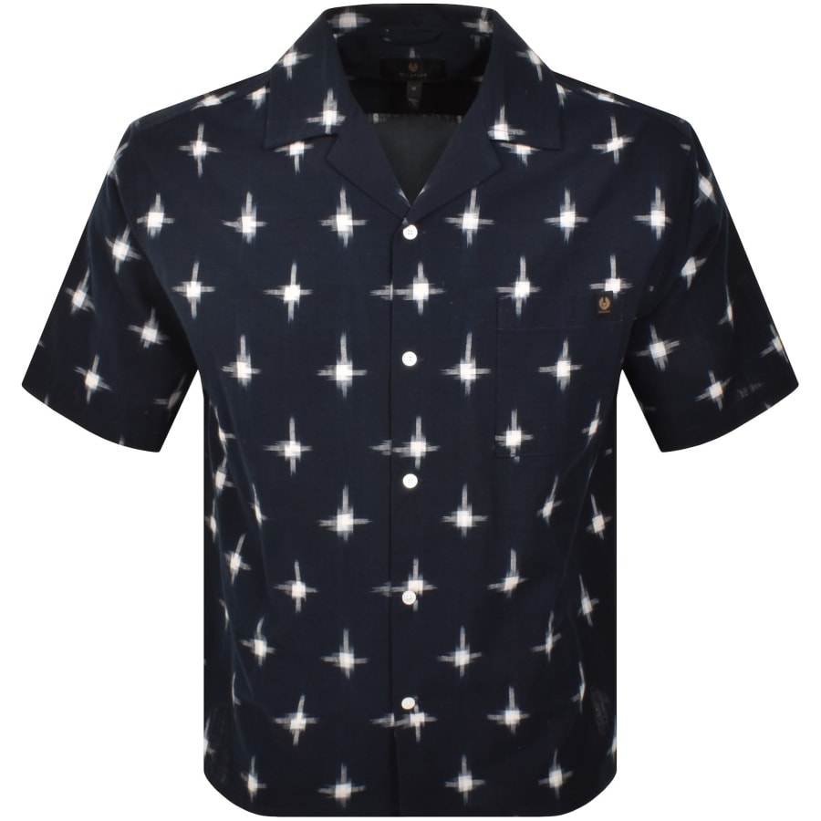 Image number 1 for Belstaff Short Sleeve Tide Shirt Navy