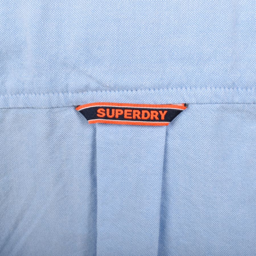Image number 4 for Superdry Oxford Short Sleeved Shirt Blue