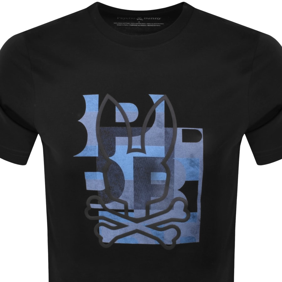 Image number 2 for Psycho Bunny Zealand Graphic Logo T Shirt Black