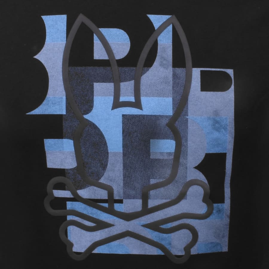 Image number 3 for Psycho Bunny Zealand Graphic Logo T Shirt Black