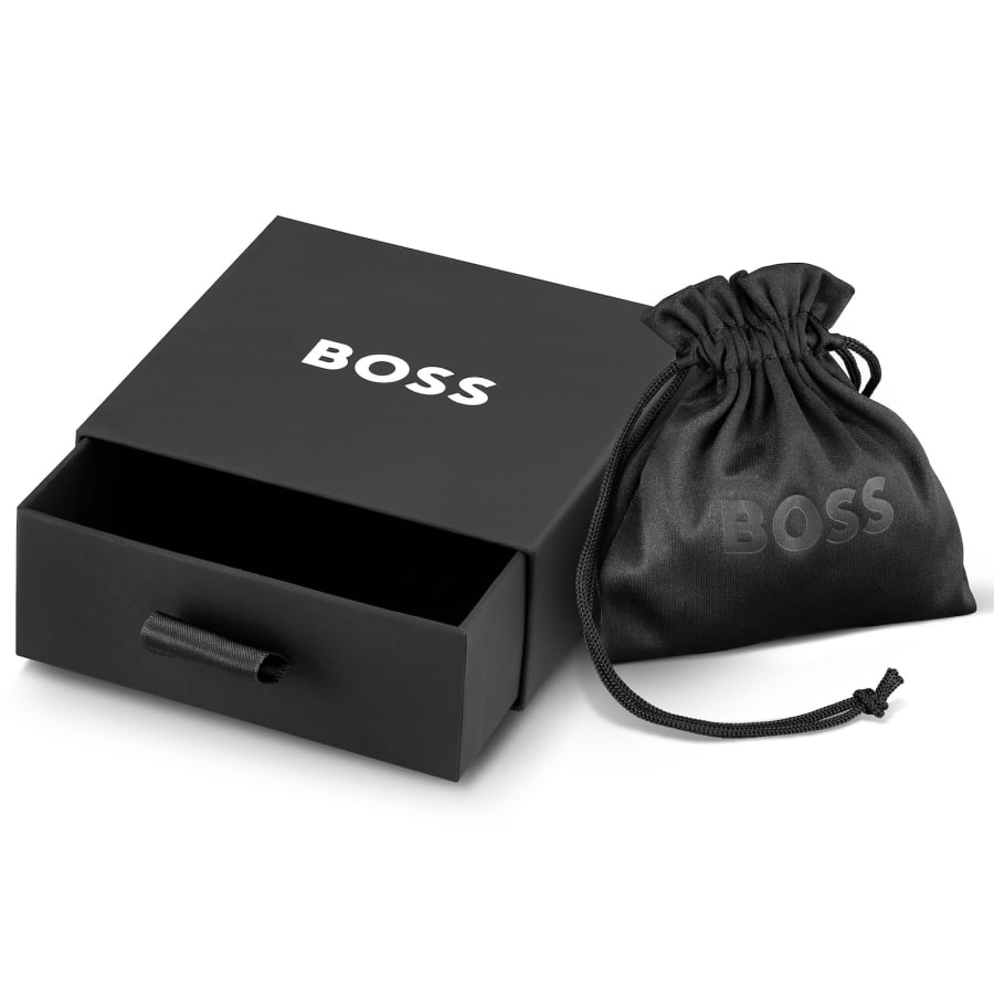 Image number 4 for BOSS Herringbone Bracelet Cuff Black