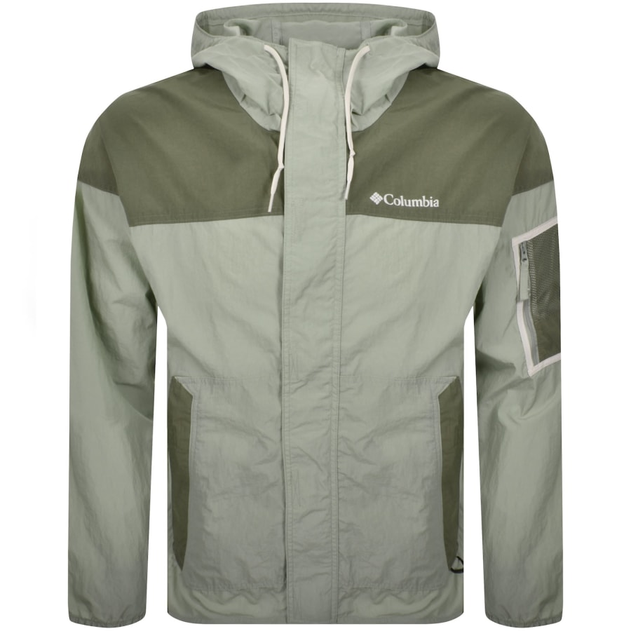 Image number 1 for Columbia Windbreaker Jacket Green