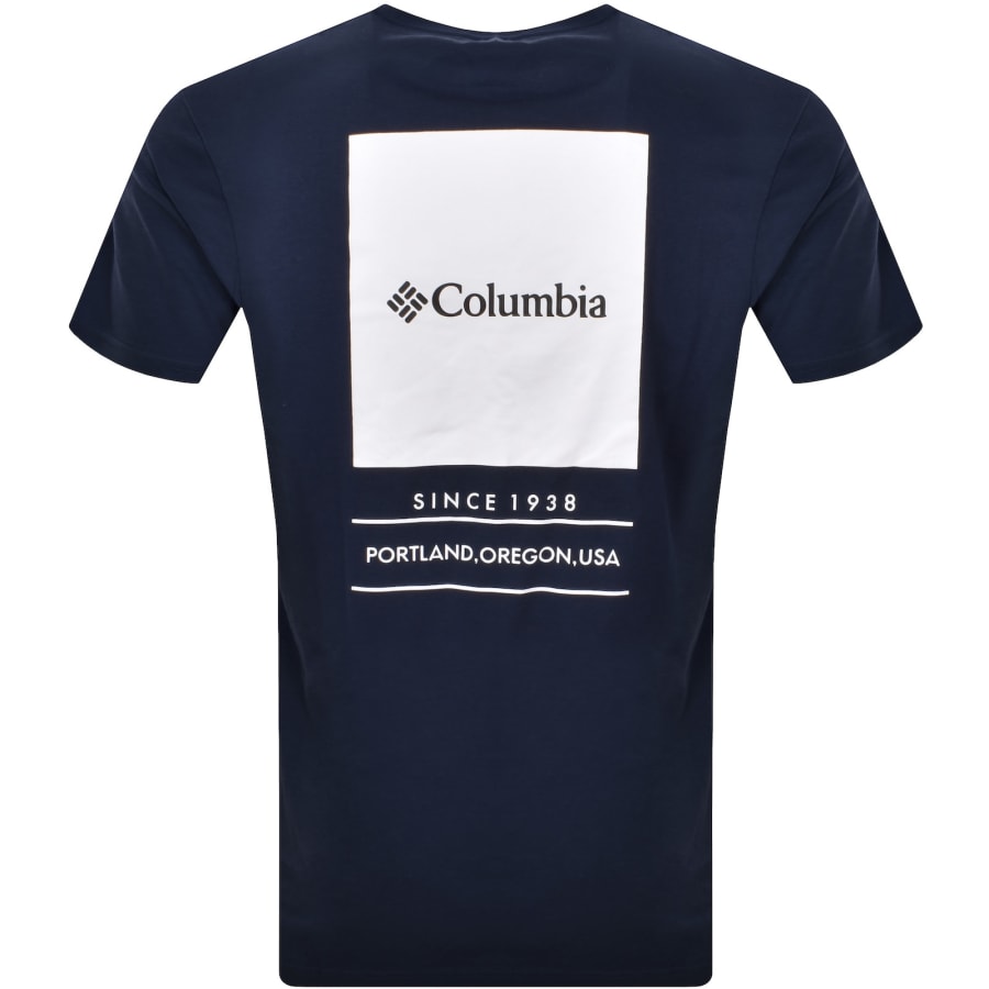Image number 5 for Columbia Barton Springs Graphic T Shirt Navy