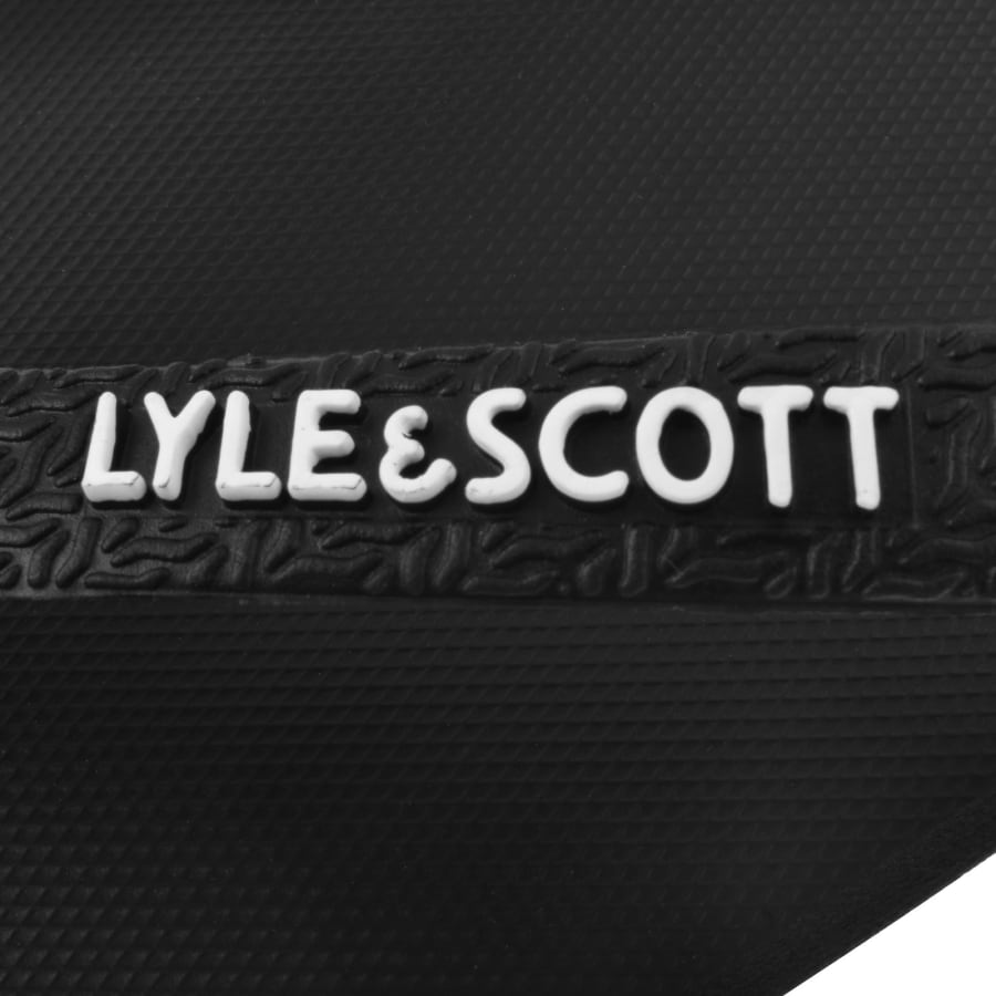 Image number 4 for Lyle And Scott Logo Flip Flops Black