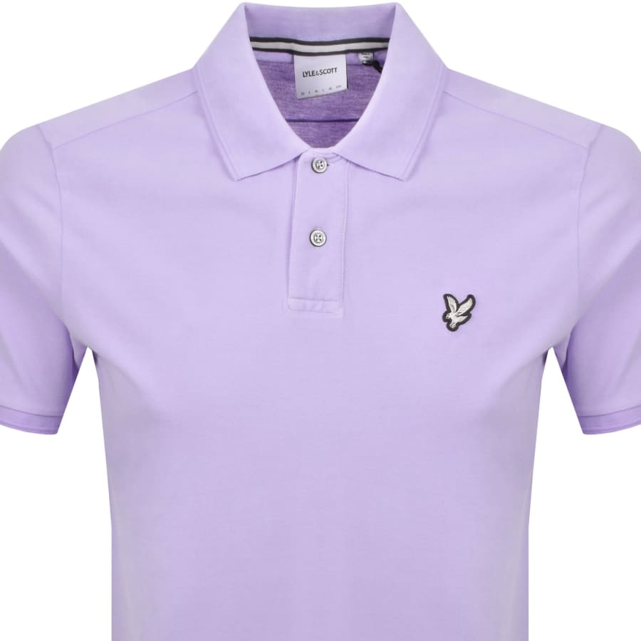 Image number 2 for Lyle And Scott Short Sleeved Polo T Shirt Purple