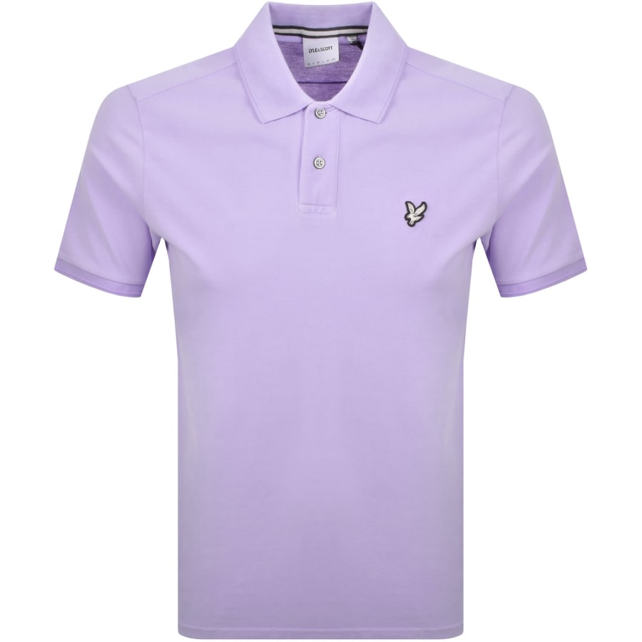 Image number 1 for Lyle And Scott Short Sleeved Polo T Shirt Purple