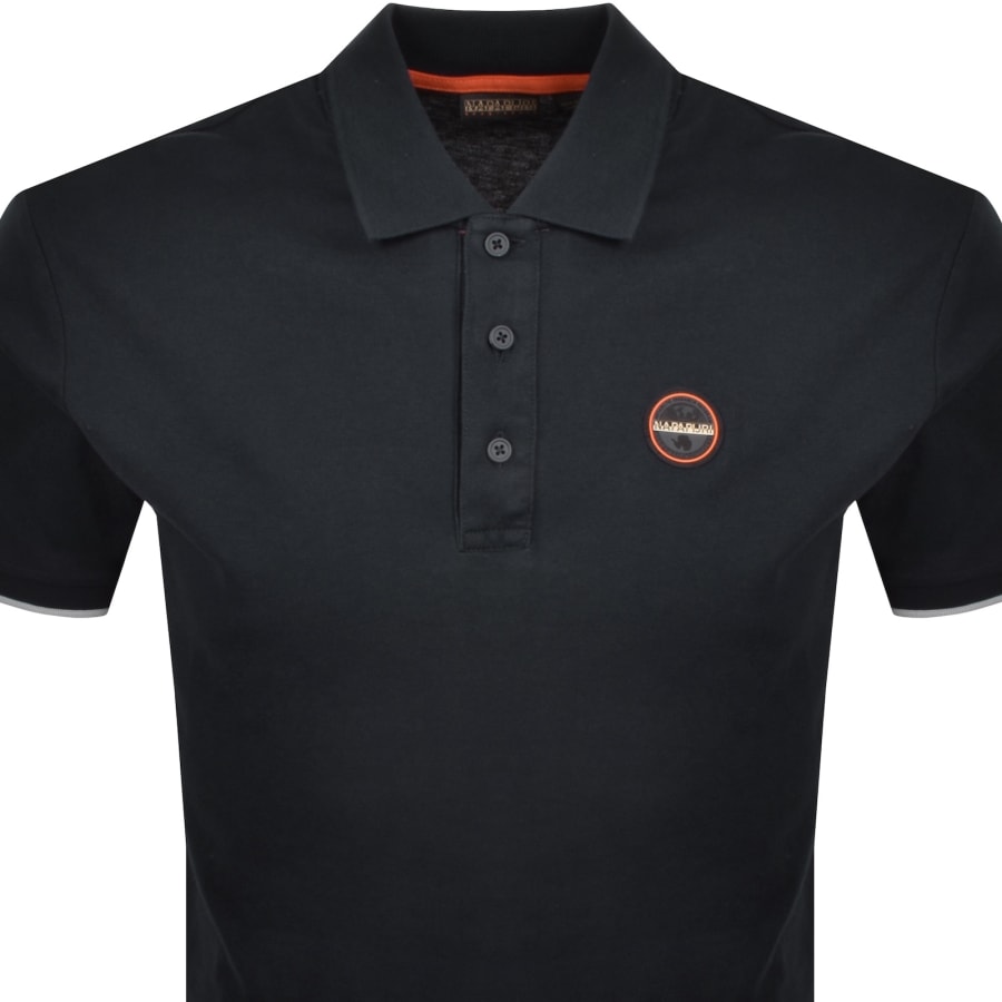 Image number 3 for Napapijri E Badge Short Sleeve Polo T Shirt black