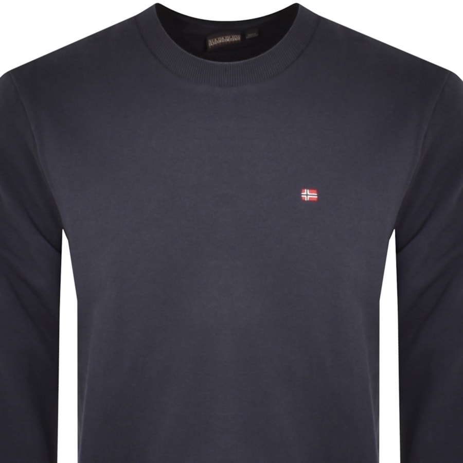 Image number 2 for Napapijri Balis Flag Logo Sweatshirt Navy