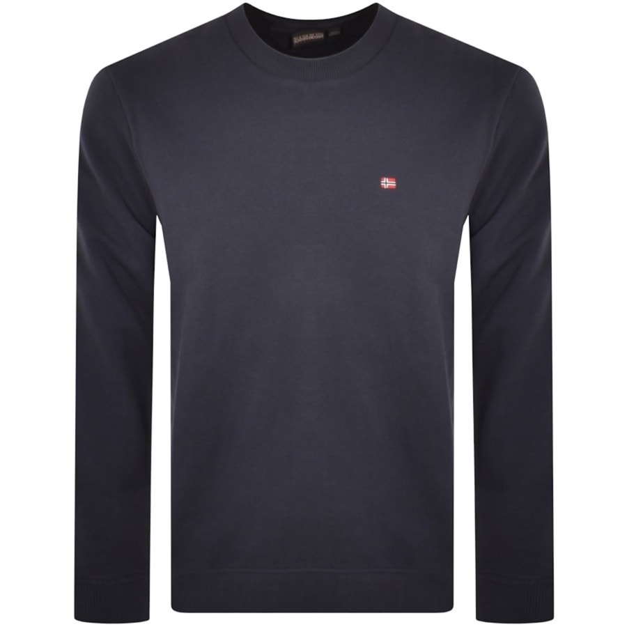 Image number 1 for Napapijri Balis Flag Logo Sweatshirt Navy