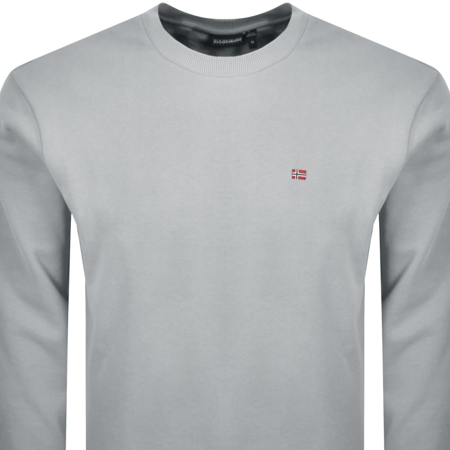 Image number 2 for Napapijri Balis Flag Logo Sweatshirt Grey