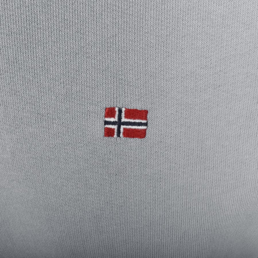 Image number 3 for Napapijri Balis Flag Logo Sweatshirt Grey