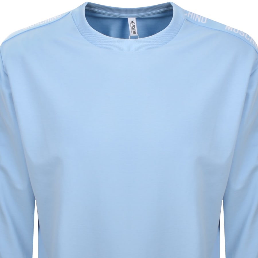 Image number 3 for Moschino Tape Logo Sweatshirt Blue