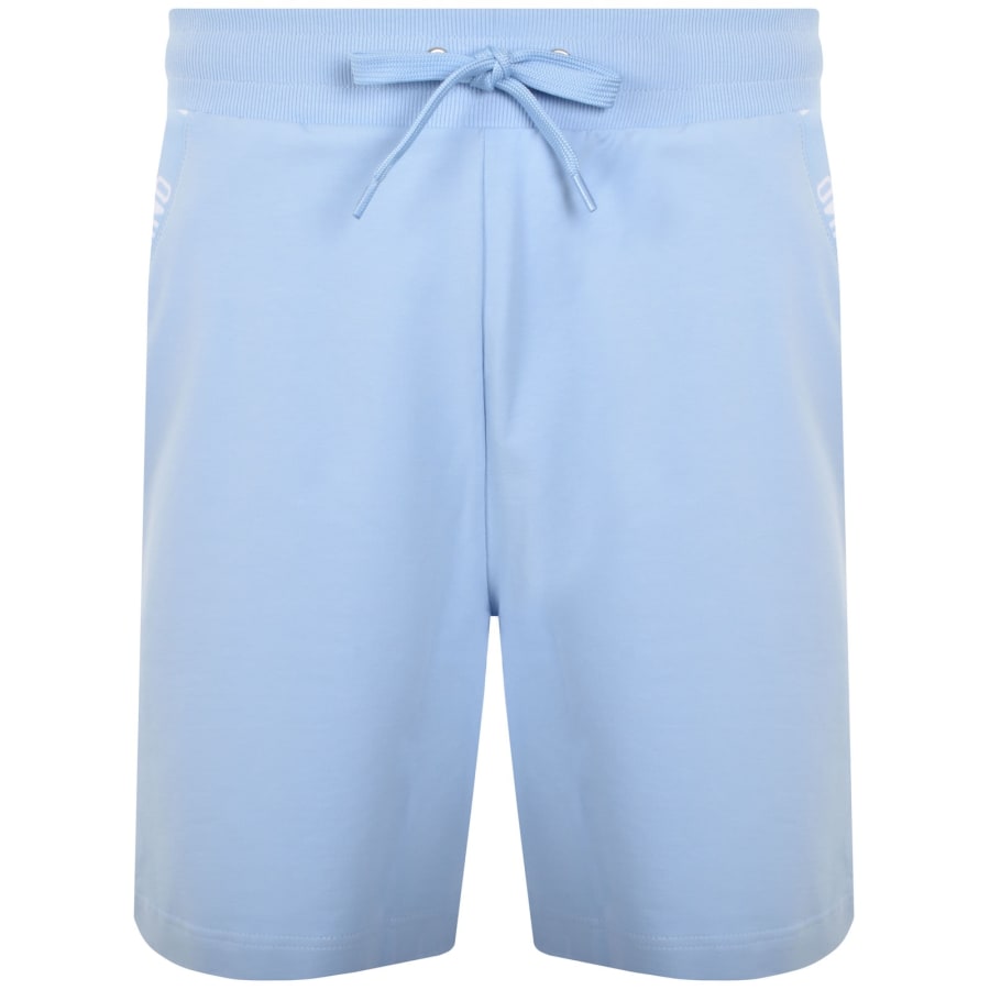 Image number 2 for Moschino Tape Logo Shorts Blue