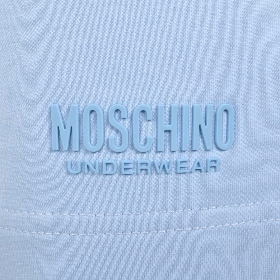 Image number 4 for Moschino Tape Logo Shorts Blue