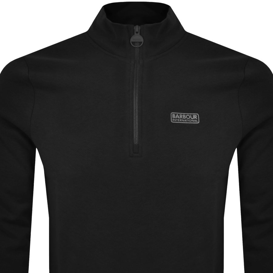 Image number 2 for Barbour International Half Zip Sweatshirt Black