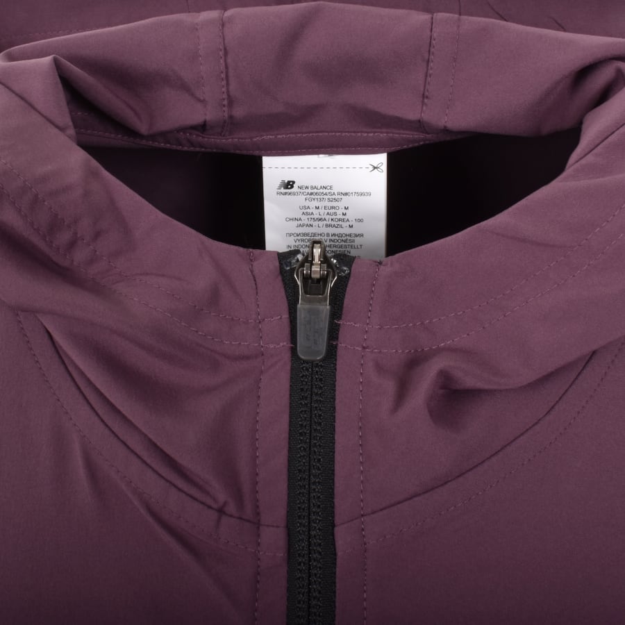 ジャケット・アウター Purple New Balance Running Jacket Womens Medium Purple Ombre Hood