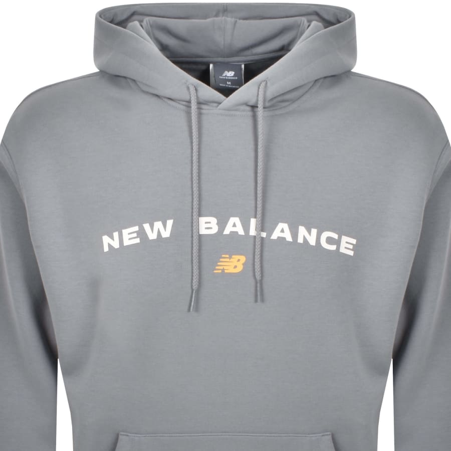 Image number 2 for New Balance Graphic Logo Hoodie Grey