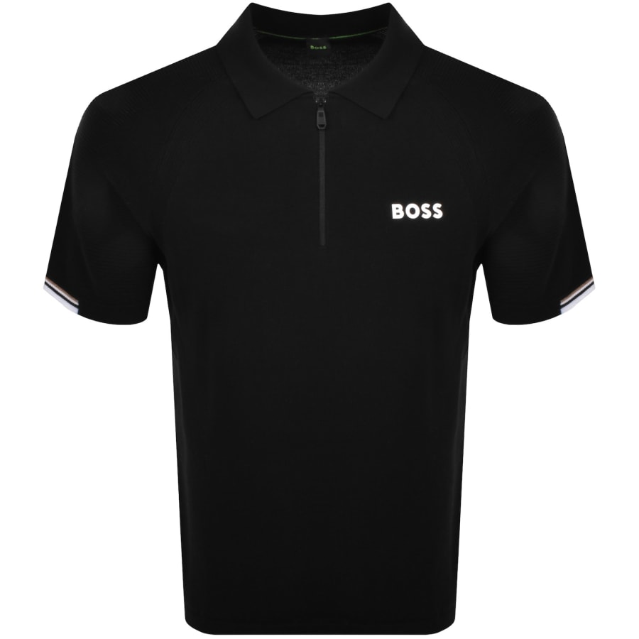 Image number 1 for BOSS K Perform Max Knit Polo Black