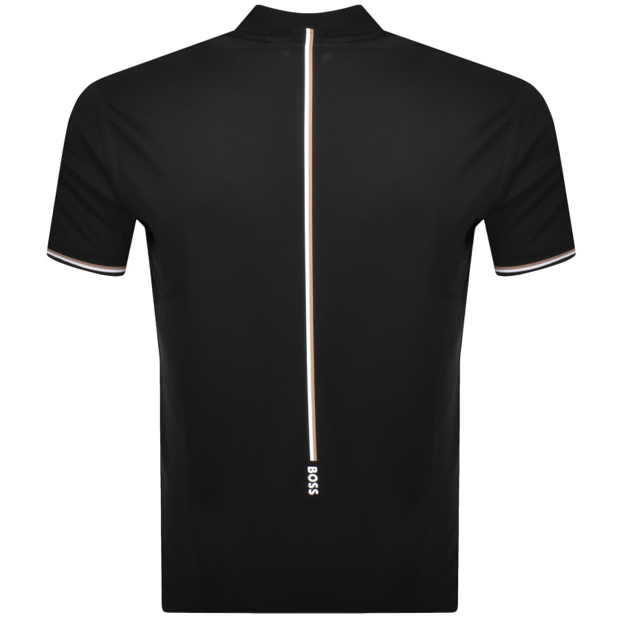 Image number 5 for BOSS Pariq Ripstop Slim Fit Polo T Shirt Black