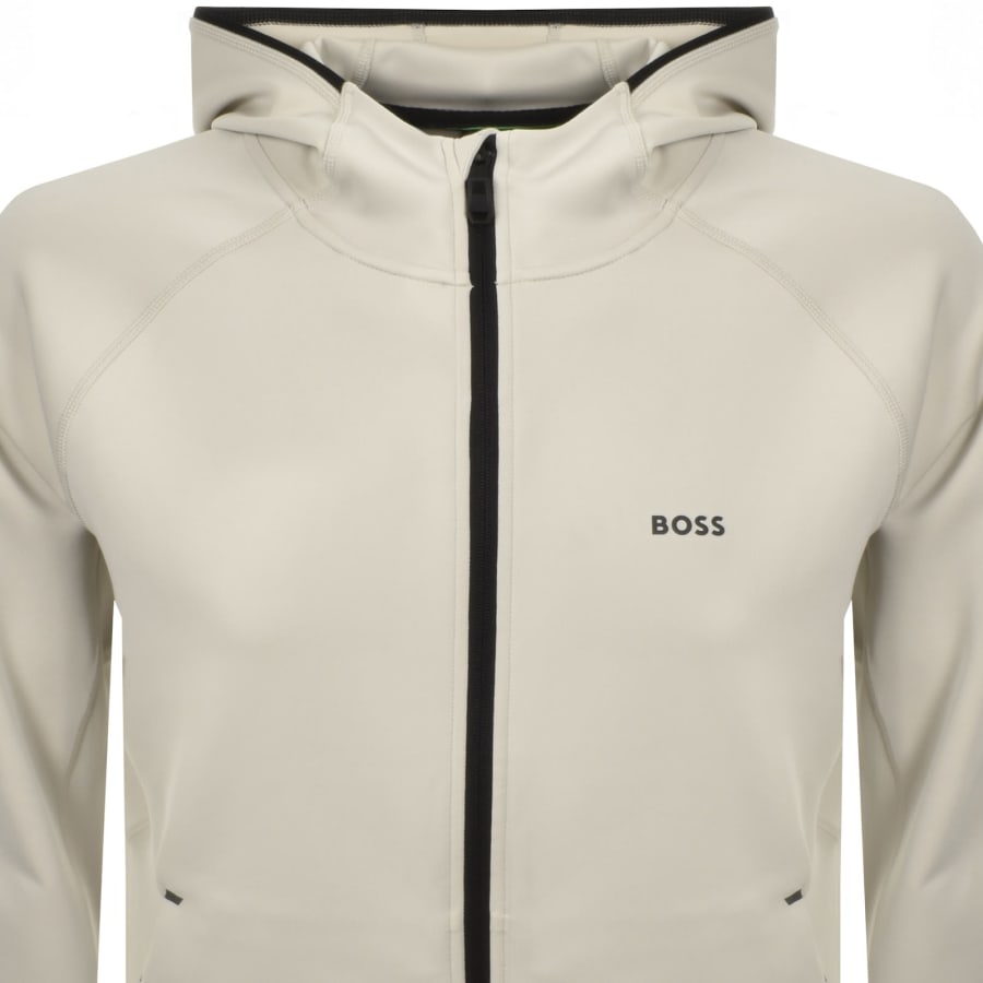Image number 2 for BOSS Sicon Active Full Zip Hoodie Beige