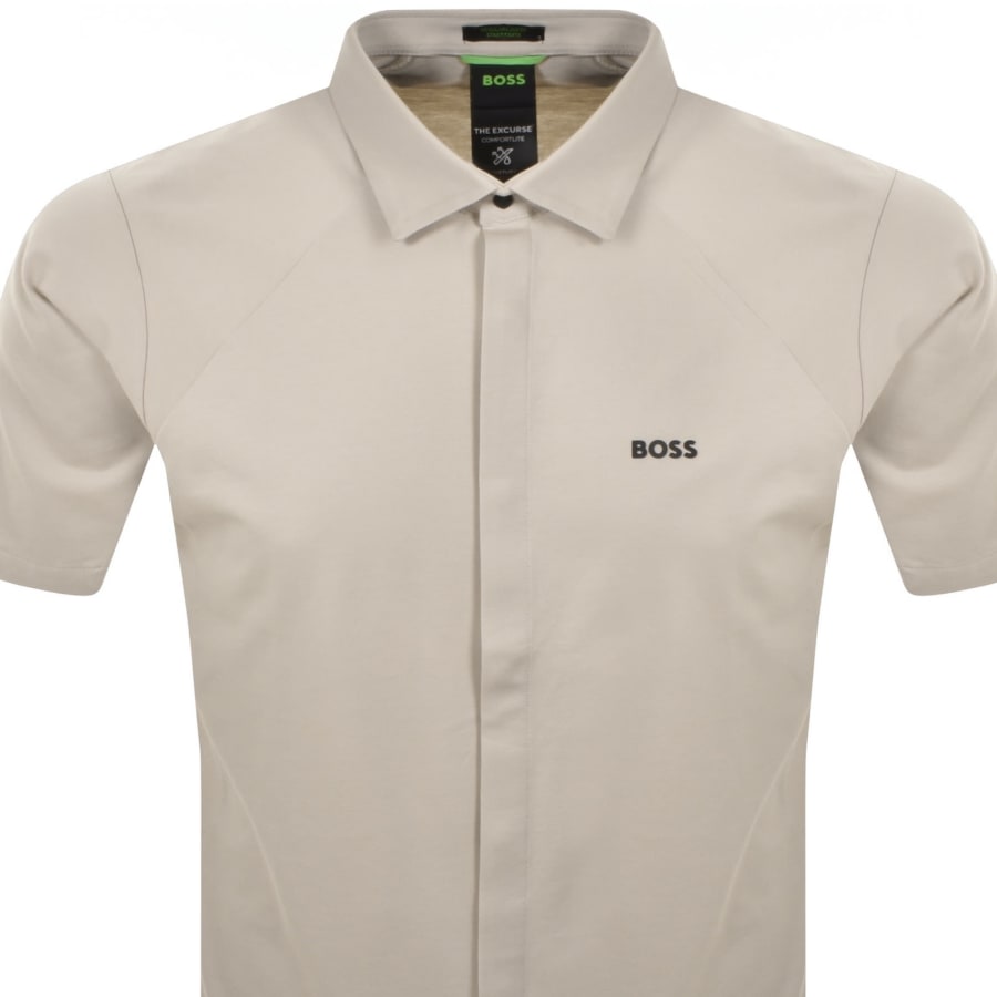 Image number 2 for BOSS B Excurse S Short Sleeve Shirt Beige