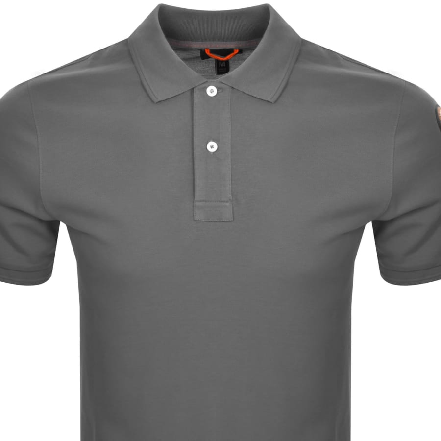 Image number 3 for Parajumpers Gangapuma Polo T Shirt Grey
