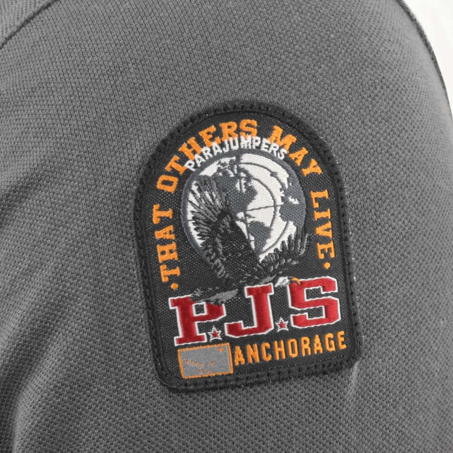 Image number 4 for Parajumpers Gangapuma Polo T Shirt Grey