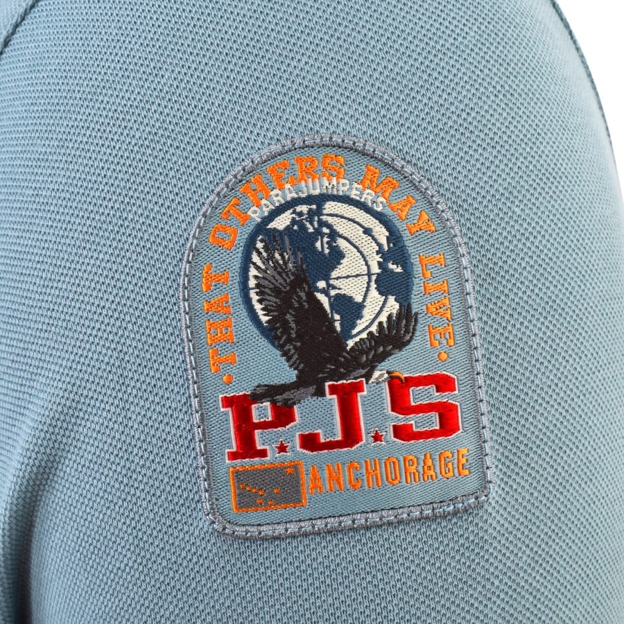 Image number 4 for Parajumpers Gangapuma Polo T Shirt Blue
