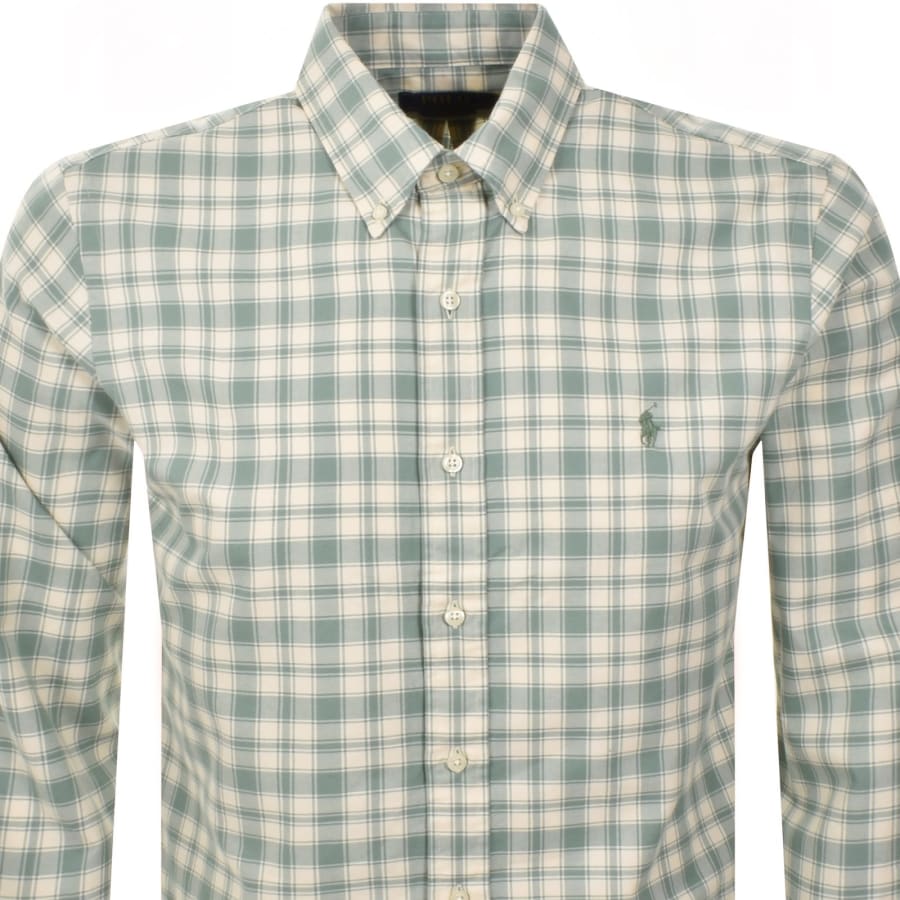 Image number 2 for Ralph Lauren Check Long Sleeve Shirt Green