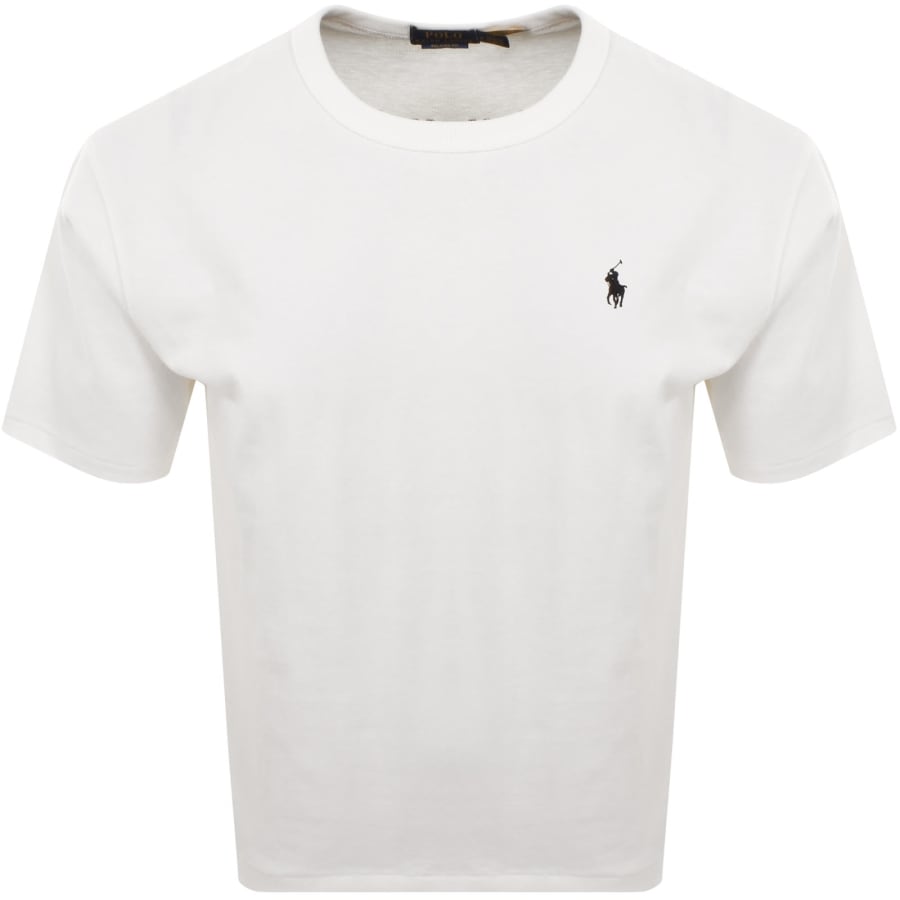 Image number 2 for Ralph Lauren Logo Crew Neck T Shirt Off White