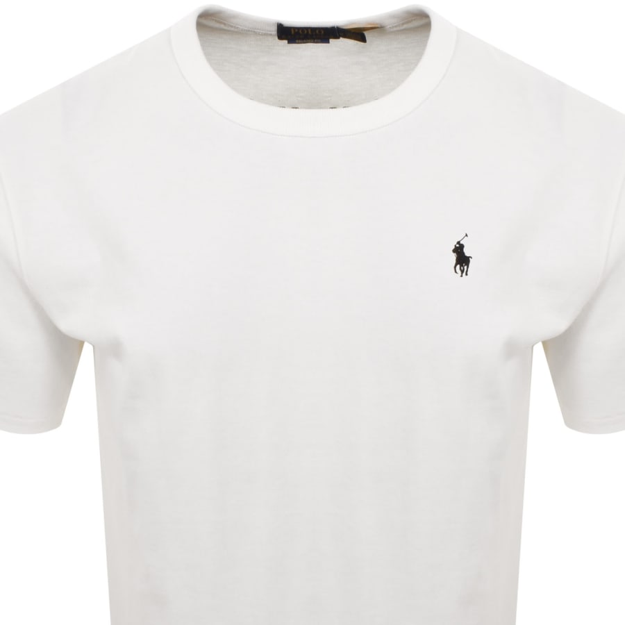 Image number 3 for Ralph Lauren Logo Crew Neck T Shirt Off White