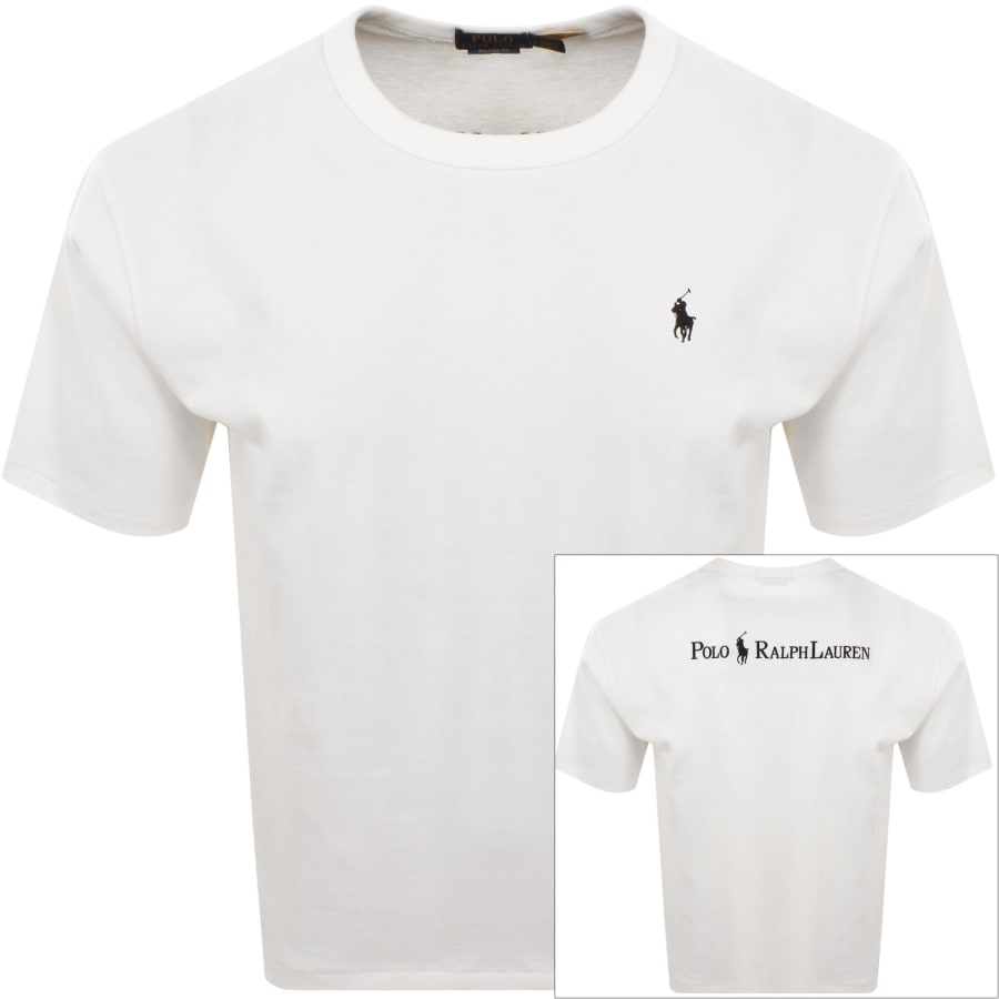 Image number 1 for Ralph Lauren Logo Crew Neck T Shirt Off White