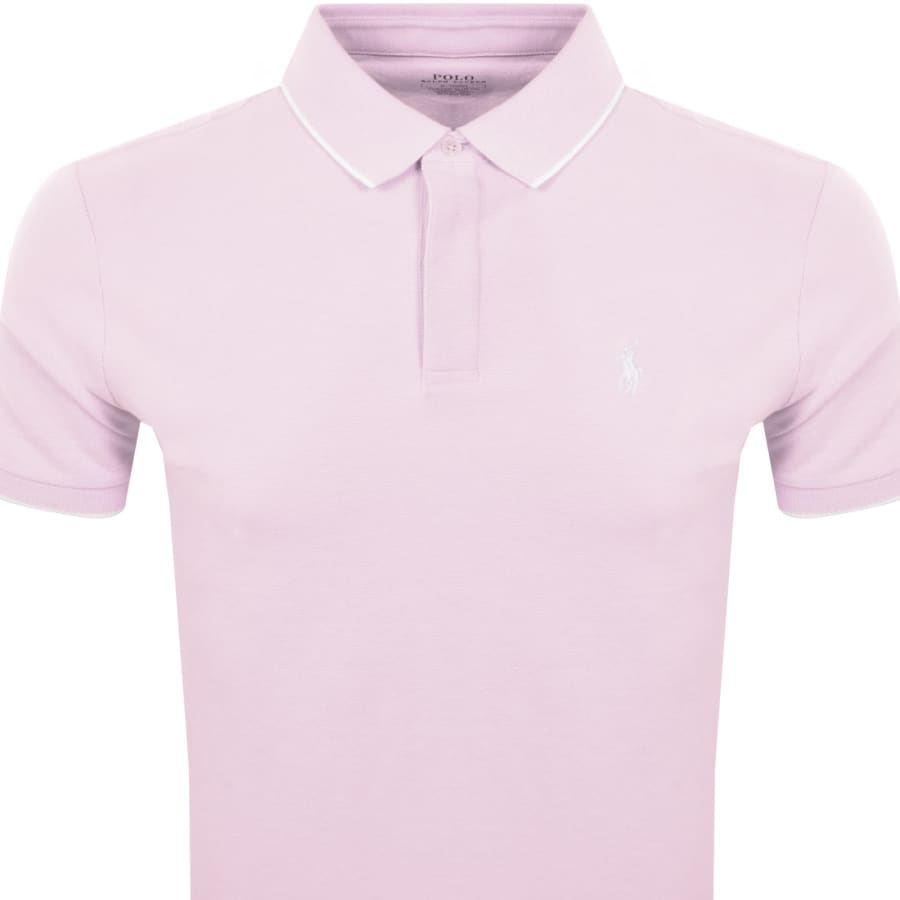 Image number 2 for Ralph Lauren Custom Slim Polo T Shirt Pink