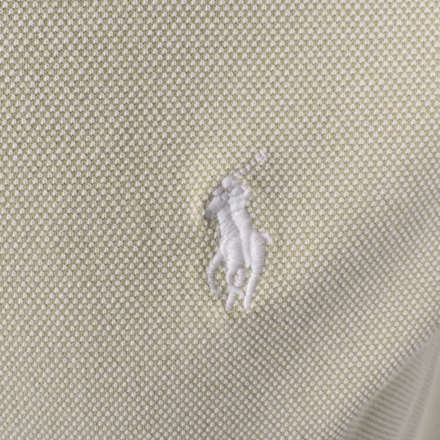 Image number 3 for Ralph Lauren Custom Slim Polo T Shirt Beige
