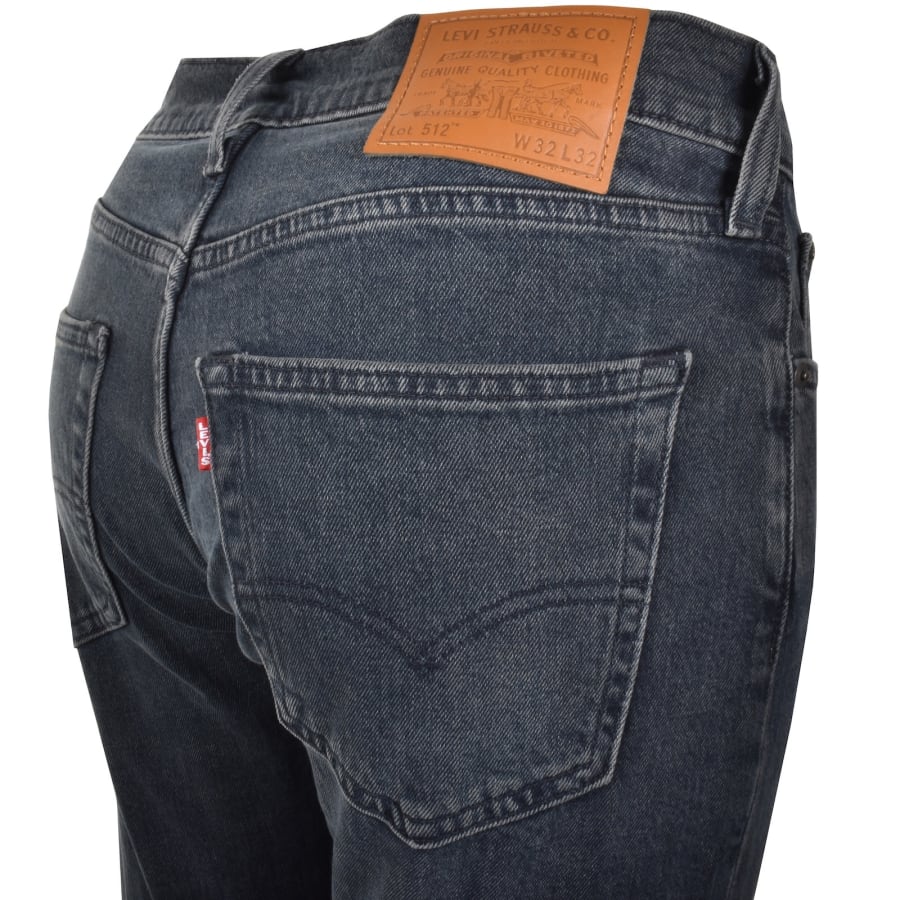 Image number 4 for Levis 512 Slim Tapered Jeans Black