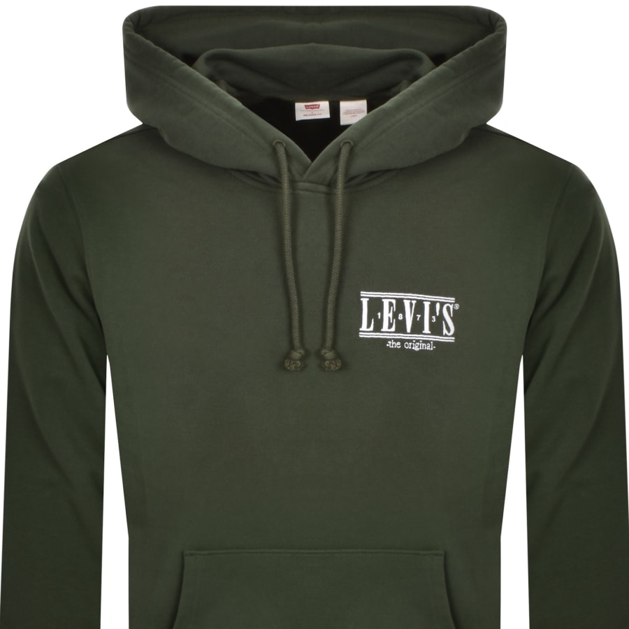 Image number 2 for Levis Relaxed Logo Hoodie Green