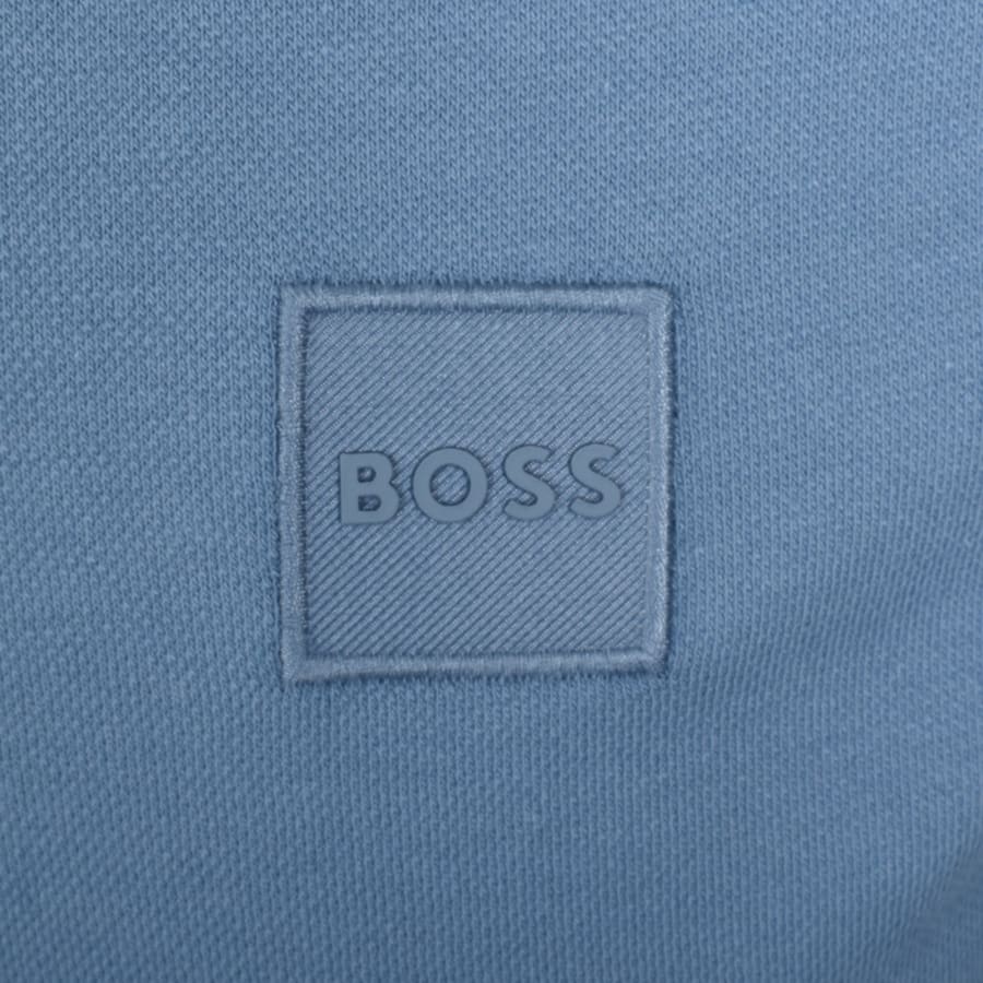 Image number 3 for BOSS Long Sleeve Passerby Polo T Shirt Blue